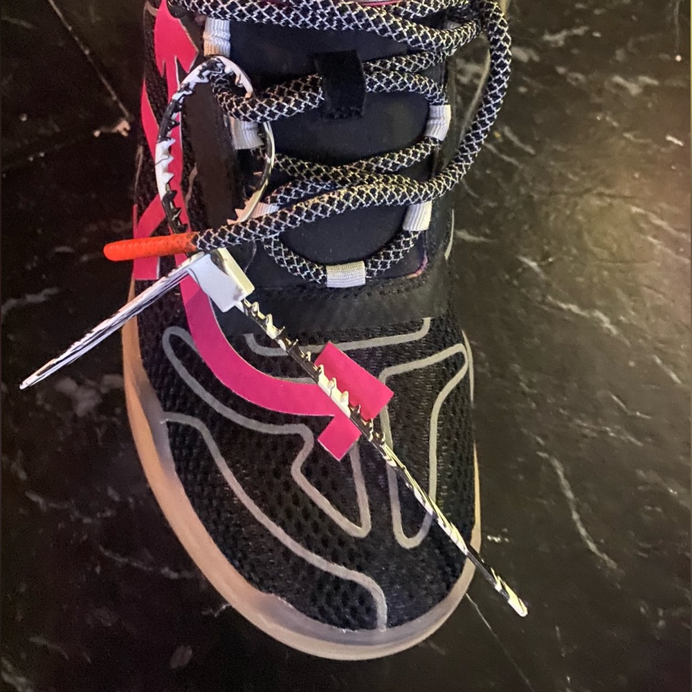 Off white black and pink sneakers